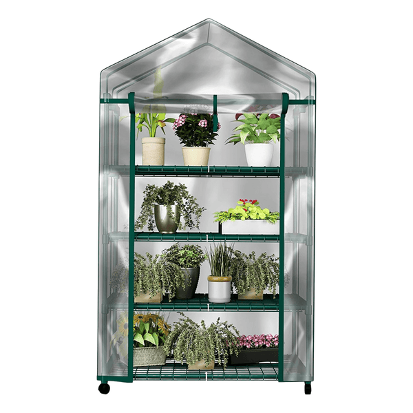 Estufa Portátil com Rodízios, Trava e Capa PVC Transparente, Uso Interno e Externo - SprigStax™