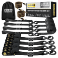 Kit 15 pzs de correas de amarre con trinquete de 5 m y fuerza de ruptura de 1.000 kg – CargoClinch™