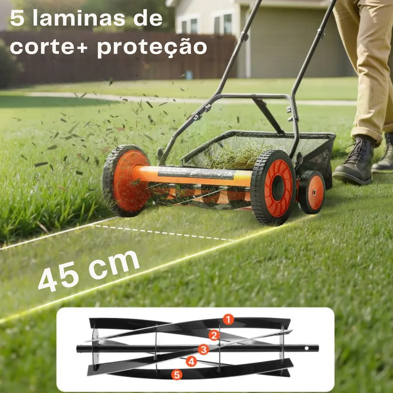 Cortador De Grama 5 Laminas EcoGreen™