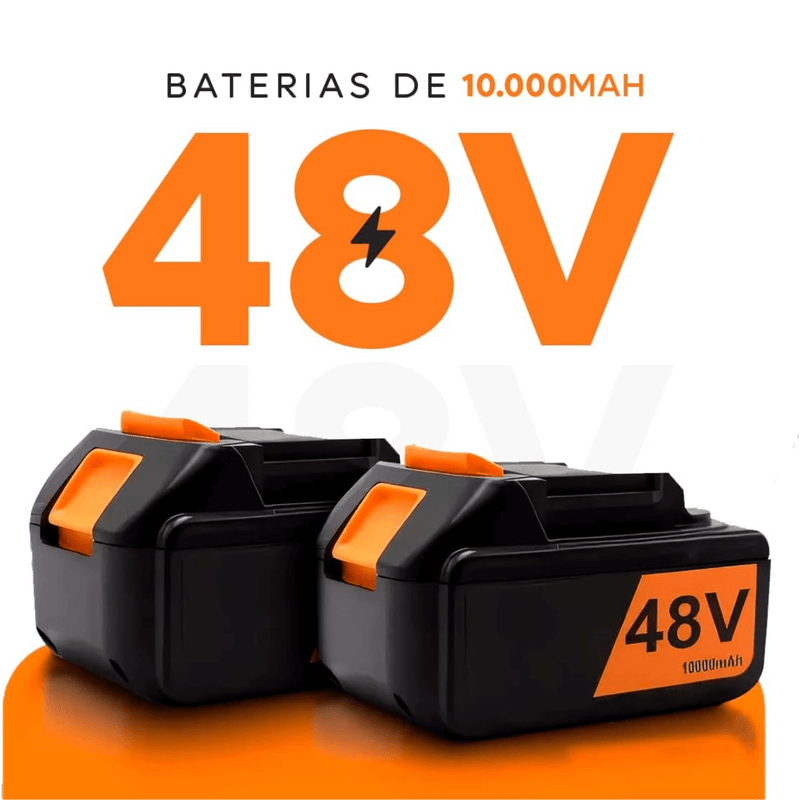 Chave de Impacto Recarregável 48 V Bivolt com 2 Baterias 2000 mAh, 2300 RPM - VoltForge™