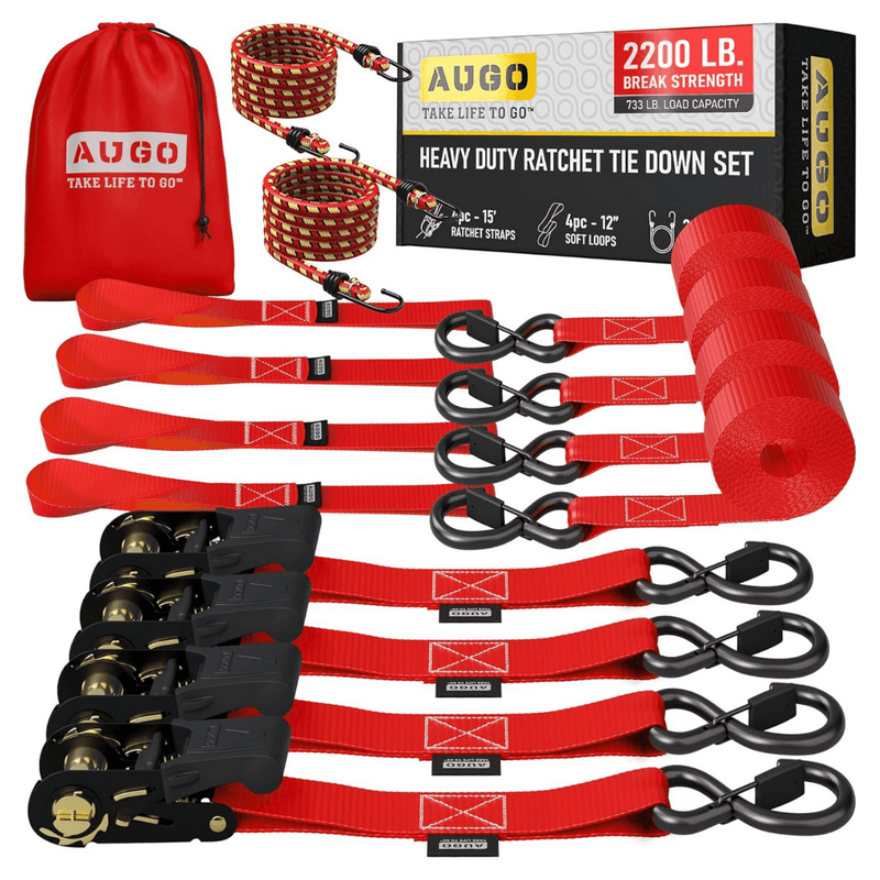 Kit 15 pzs de correas de amarre con trinquete de 5 m y fuerza de ruptura de 1.000 kg – CargoClinch™
