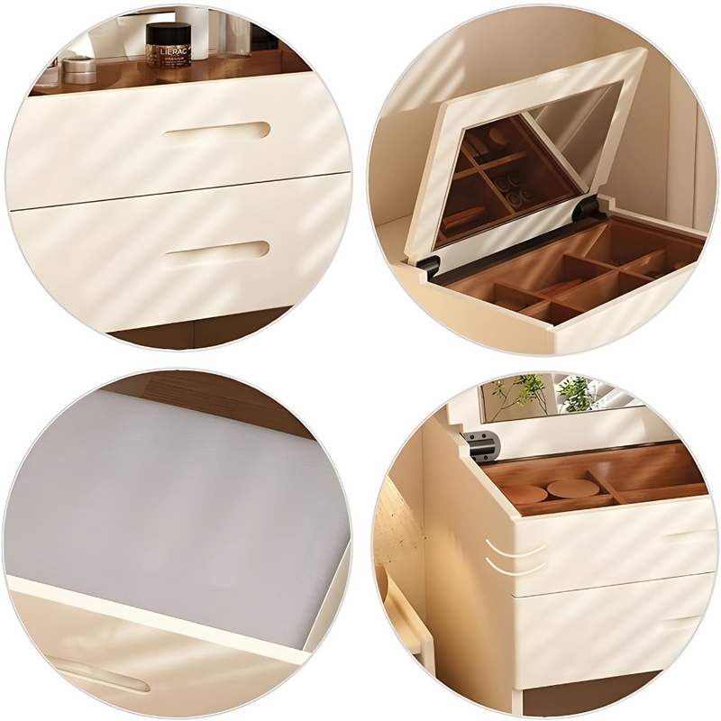 WhiteDream™ – Organizador 3 em 1 com Espelho LED