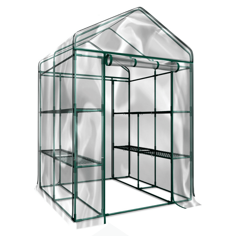 Estufa Portátil com Rodízios, Trava e Capa PVC Transparente, Uso Interno e Externo - SprigStax™