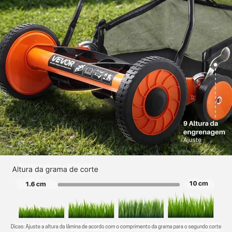 Cortador De Grama 5 Laminas EcoGreen™