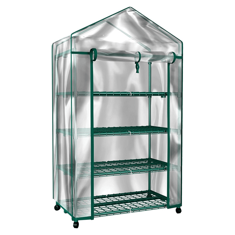Estufa Portátil com Rodízios, Trava e Capa PVC Transparente, Uso Interno e Externo - SprigStax™