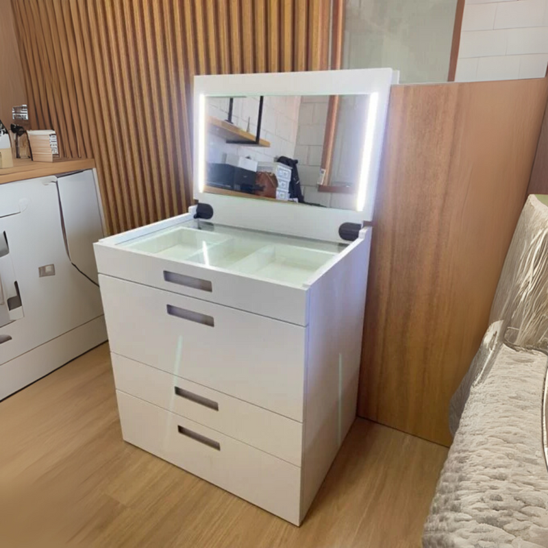 WhiteDream™ – Organizador 3 em 1 com Espelho LED