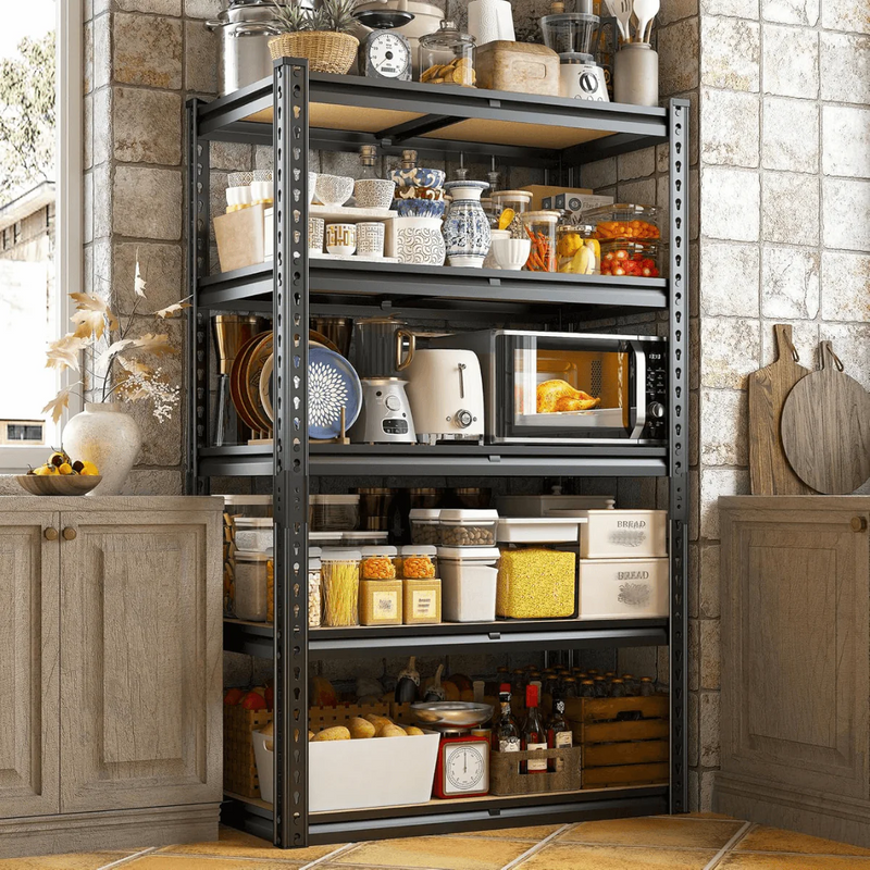 Estante Metálica Ajustável de 5 Níveis com Capacidade de 915 kg para Garagem, Cozinha e Depósito – FlexiRack™