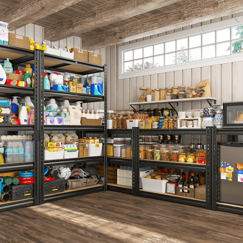 Estante Metálica Ajustável de 5 Níveis com Capacidade de 915 kg para Garagem, Cozinha e Depósito – FlexiRack™